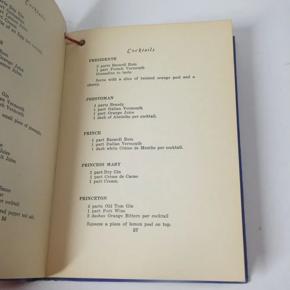 How to Mix Drinks - Bill Edwards Cocktail Recipe Book Vintage 1936 Hardcover